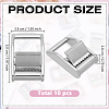 10Pcs Stainless Steel Cam Lock Lever Buckles STAS-GO0001-35-2