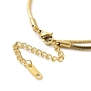 304 Stainless Steel Round Snake Chain Necklace with Acrylic Pearl Tassel Charm for Women NJEW-P271-07G-3