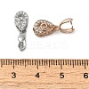 Rack Plating Brass Micro Pave Clear Cubic Zirconia Ice Pick Pinch Bails KK-K340-12-3