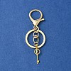304 Stainless Steel Initial Letter Key Charm Keychains KEYC-YW00004-05-2
