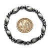 Non-Magnetic Synthetic Hematite Bracelets BJEW-E003-8-4