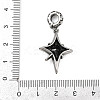 Star 316 Surgical Stainless Steel Cubic Zirconia Pendant Decoration STAS-Z165-16AS-B04-3