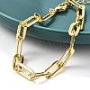 Brass Paperclip Chain Bracelets for Women Men BJEW-F494-03G-4