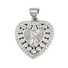 Brass Micro Pave Cubic Zirconia Pendants KK-P323-11D-P02-1
