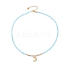 Star & Moon Pendant Necklaces Set for Teen Girl Women NJEW-JN03738-04-6