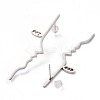 Unisex Fashion Stainless Steel Stud Earrings EJEW-H106-03P-2