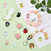 13Pcs 13 Style Ainmals Silicone Focal Beads SIL-DC0001-40-6