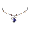 Non-magnetic Synthetic Hematite & Glass Beaded Necklaces NJEW-JN04811-1