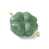 2Pcs 2 Colors Spray Painted Glass Imitation Jade Connector Charms PALLOY-JF03525-02-3