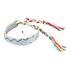 Cotton Braided Wave Pattern Cord Bracelet FIND-PW0013-002A-1