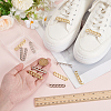 12Pcs 2 Colors Alloy Curb Chain Shoe Decorations FIND-AR0005-34-3