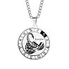Non-Tarnish Unisex 201 Stainless Steel Constellation Pendant Necklaces NJEW-T011-LA721-8-1