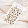 301 Stainless Steel Hoop Earrrings for Women EJEW-U066-04G-1