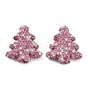 Christmas Tree Polymer Clay Rhinestone Beads CLAY-NH0001-14J-1