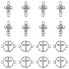 40Pcs 2 Styles Religion Alloy Crystal Rhinestone Connector Charms FIND-SC0007-91-1