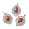 Natural Red Jasper Pendants G-P492-01P-11-1