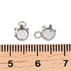 304 Stainless Steel Pendant Rhinestone Claw Charms Settings STAS-B121-01A-P-3