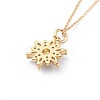 Brass Micro Pave Cubic Zirconia Pendant Necklaces NJEW-JN02523-M-4