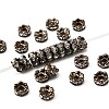 Flower Brass Crystal Rhinestone Bead Spacers RB-D302-B-1