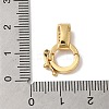 Rack Plating Brass Micro Pave Clear Cubic Zirconia Twister KK-A222-03A-G-3