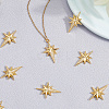 10Pcs Brass Micro Pave Cubic Zirconia Pendants KK-BBC0018-47-7