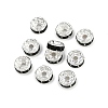 Brass Grade A Rhinestone Spacer Beads RB-A004-12-3