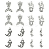 40Pcs 4 Styles Tibetan Style Alloy Pendants TIBEP-YW0002-03-1