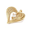Brass Micro Pave Cubic Zirconia Pendants KK-F930-25B-G01-2