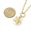 Summer Beach 304 Stainless Steel Pendant Paperclip Chain Necklaces STAS-Z105-07G-01-6