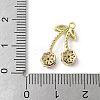 Brass Micro Pave Cubic Zirconia Pendants KK-P290-02E-G-3