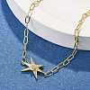S925 Sterling Silver Micro Pave Cubic Zirconia Link & Charm Bracelets for Women BJEW-K276-02G-3