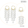 2 Pairs 2 Colors Dyed Natural Quartz Crystal Chips Tassel Earrings EJEW-FI0001-85-3