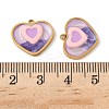 304 Stainless Steel Enamel Pendants STAS-U057-25G-3