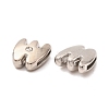 Letter Slider Beads for Watch Band Bracelet Making ALRI-O012-W-NR-2