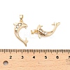 Brass Micro Pave Clear Cubic Zirconia Pendants Bails LS-KK-B133-04G-01-3