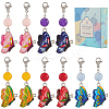 20Pcs Butterfly Alloy Enamel Locking Stitch Markers HJEW-SC0001-52-1