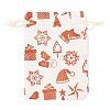 Christmas Theme Cotton Fabric Cloth Bag ABAG-H104-B13-3