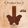 Butterfly Shape PU Leather Medieval Belt Pendant. with Alloy Ring HJEW-WH20012-09B-2