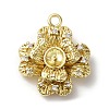 Rack Plating Brass Cubic Zirconia Pendants KK-M267-14G-1