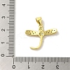Brass Micro Pave Cubic Zirconia Pendants KK-Z042-04G-01-3