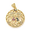 Brass Micro Pave Cubic Zirconia Pendants KK-M319-24G-02-1