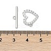 Brass Micro Pave Clear Cubic Zirconia Toggle Clasps LS-KK-K391-07P-4