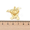 Sea Turtle Brass Cuff Rings for Women RJEW-A059-06G-3