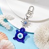 Evil Eye Lampwork Pendant Decorations HJEW-JM01996-01-2