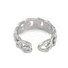 Hollow Rack Plating Brass Open Cuff Rings RJEW-D080-02P-3
