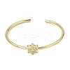 Brass Micro Pave Clear Cubic Zirconia Cuff Bangles for Women KK-CBAED06-08A-G-3