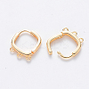 Brass Huggie Hoop Earring Findings LS-KK-T049-14G-NF-2