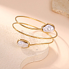 304 Stainless Steel & Imitaiton Pearl Upper Arm Cuff SA-OY003-33G-2