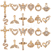 24Pcs 12 Styles Alloy Crystal Rhinestone Pendants FIND-WR0012-69-1