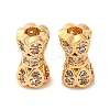 Brass Beads With Clear Cubic Zirconia KK-S403-09G-1
